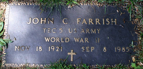 John Corbett Farrish Gravestone, Sharon Baptist Church Cemetery, Buckingham Co., VA